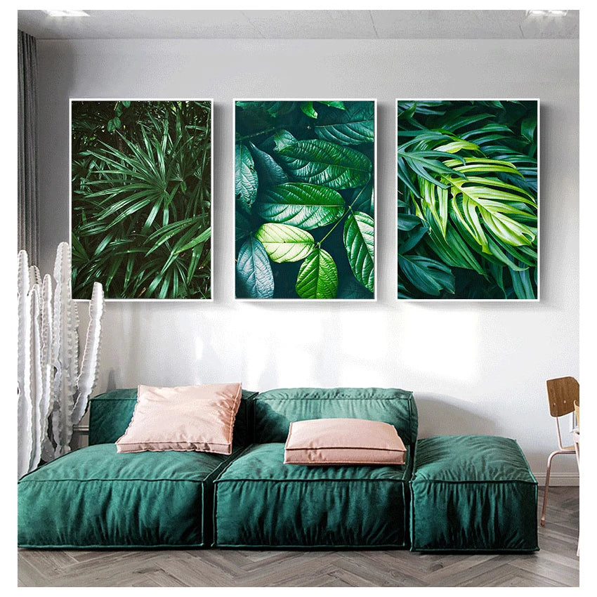 Wall Art Canvas Painting Nordic Posters And Prints Wall Pictures For Living Room Home Decor Nature Tropical Palm Leaf Monstera