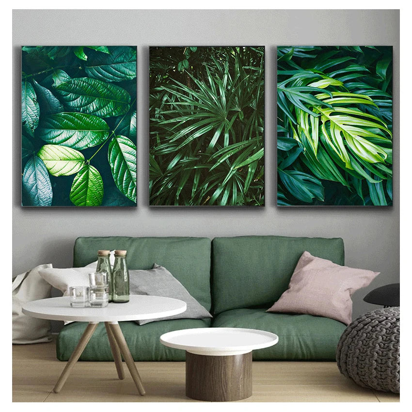 Wall Art Canvas Painting Nordic Posters And Prints Wall Pictures For Living Room Home Decor Nature Tropical Palm Leaf Monstera