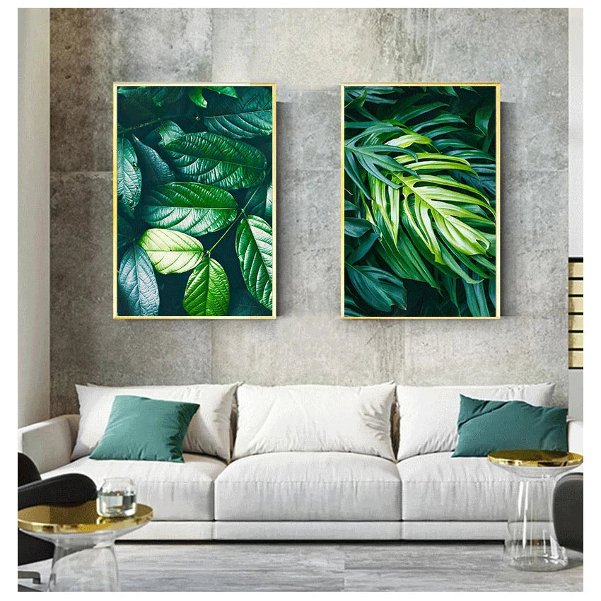 Wall Art Canvas Painting Nordic Posters And Prints Wall Pictures For Living Room Home Decor Nature Tropical Palm Leaf Monstera