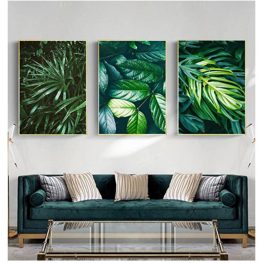 Wall Art Canvas Painting Nordic Posters And Prints Wall Pictures For Living Room Home Decor Nature Tropical Palm Leaf Monstera